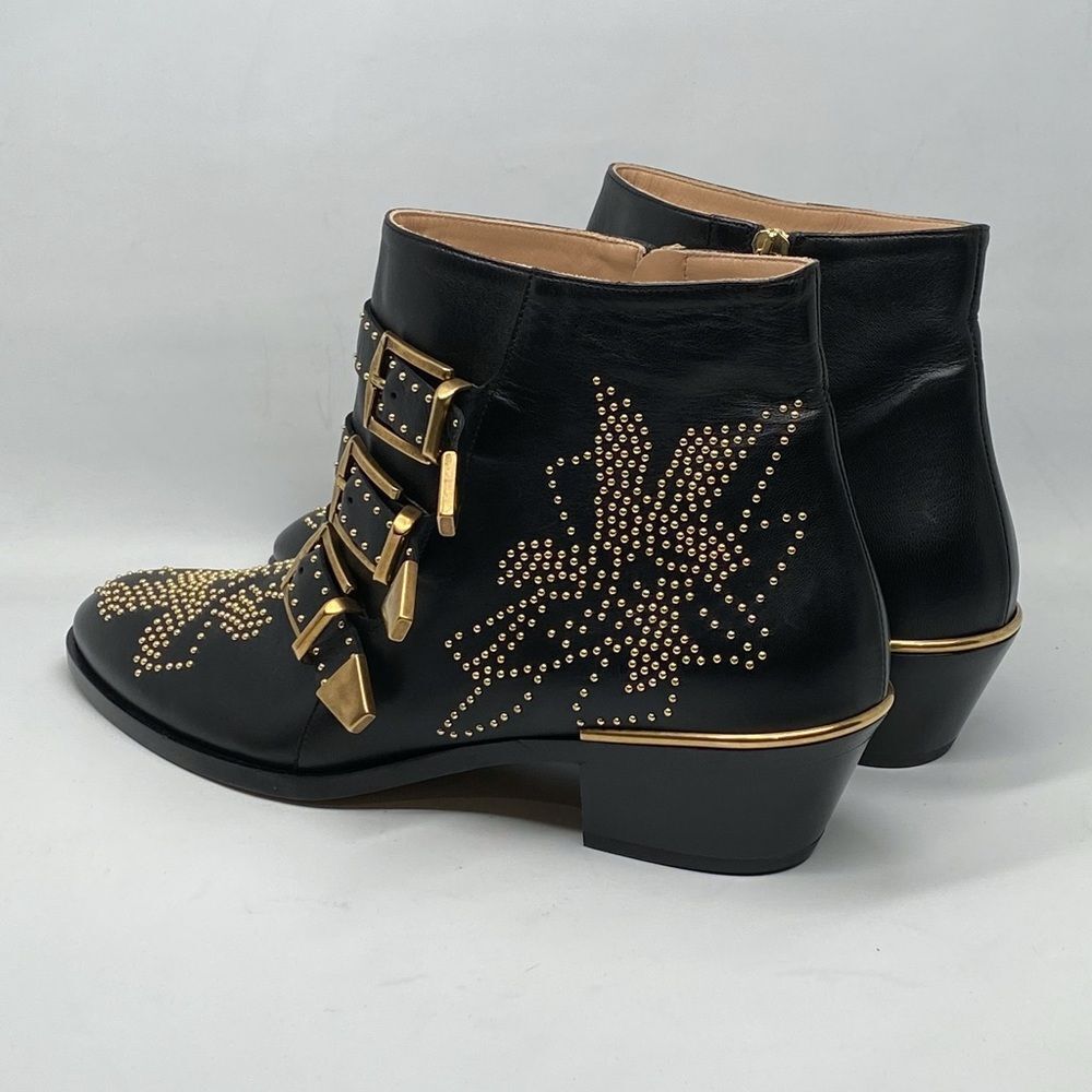 Chloe Susanna Pointed-Toe Studded Booties size 40 - Picture 9 of 15